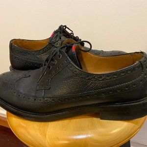 Zara Black Wingtip Brogue Dress Shoes Men's US 9